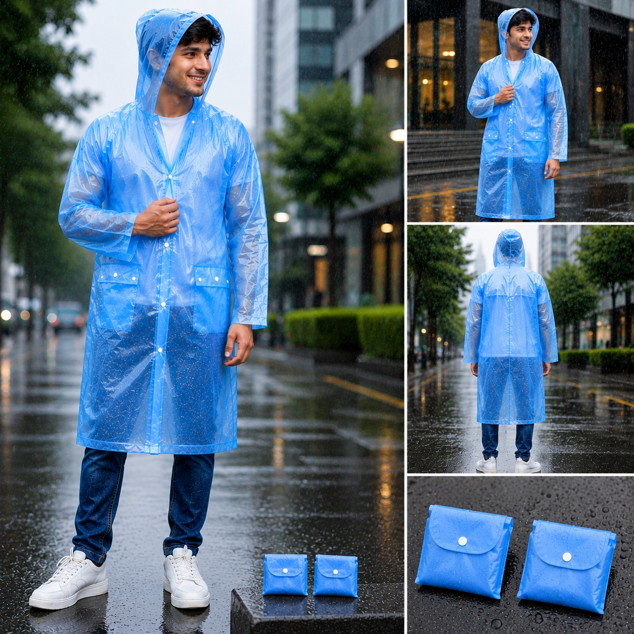 FULLY Reusable Wallet Rain Coat for Adults (Pack of 2)
